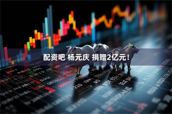 配资吧 杨元庆 捐赠2亿元!