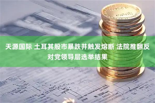 天源国际 土耳其股市暴跌并触发熔断 法院推翻反对党领导层选举结果
