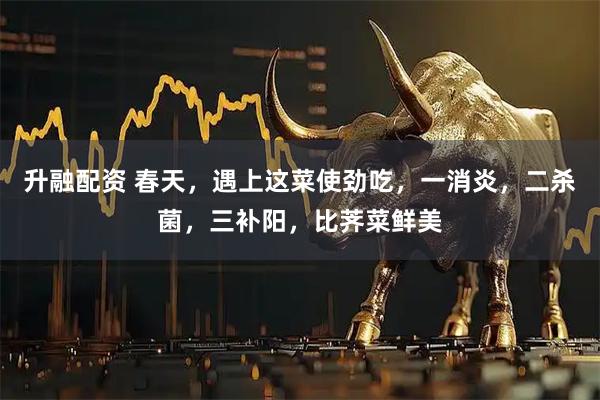 升融配资 春天，遇上这菜使劲吃，一消炎，二杀菌，三补阳，比荠菜鲜美