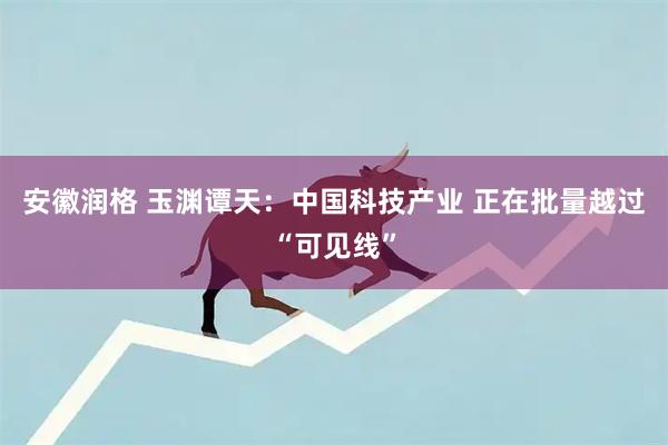 安徽润格 玉渊谭天：中国科技产业 正在批量越过“可见线”